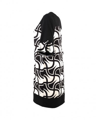 VESTITO TWILL BIANCONERO