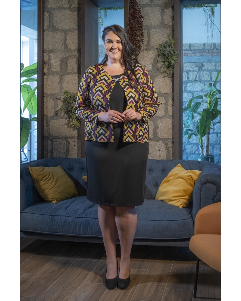 TUBINO TINTA UNITO MEZZA MANICA CON COLLANA