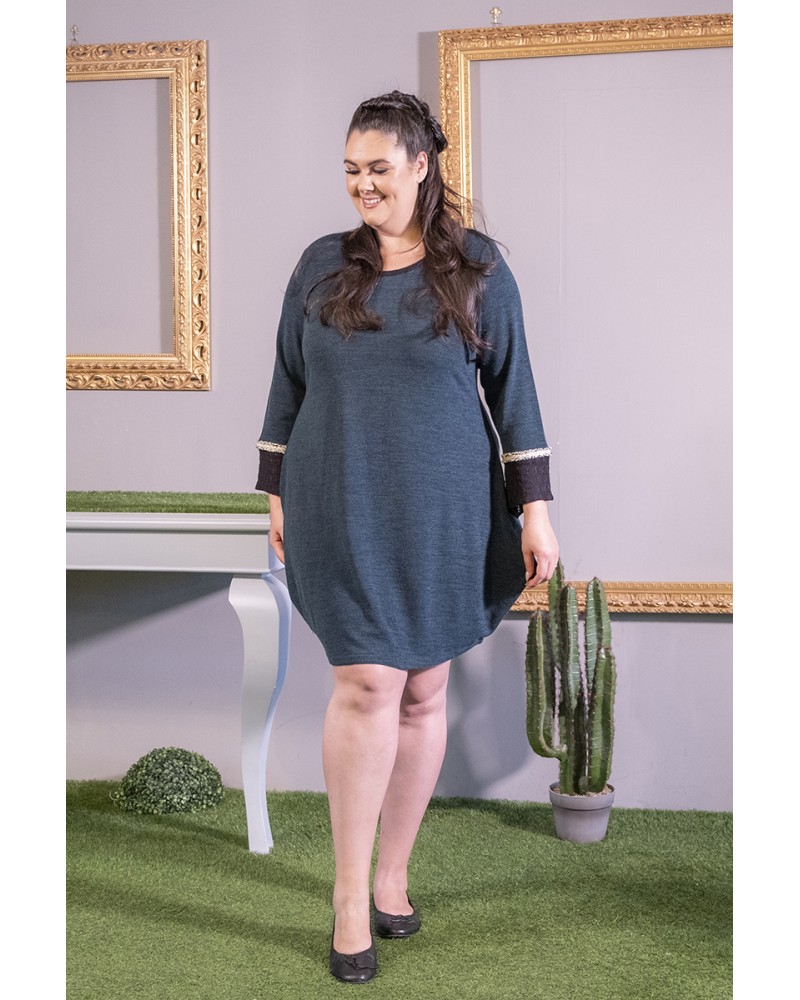 MAXI MAGLIA PIZZO POLSI