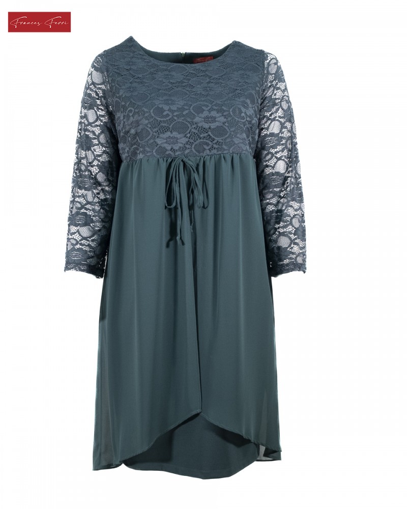 FRANCES FERRI: VESTITO CORPETTO E MANICHE PIZZO