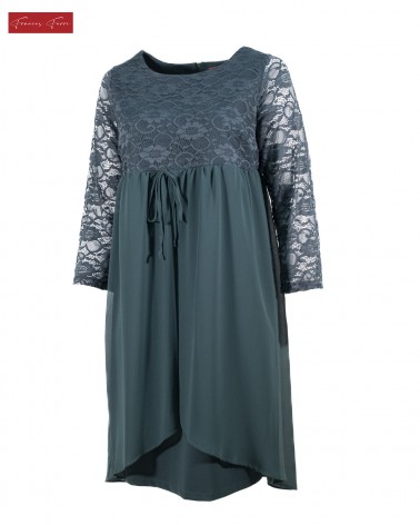 FRANCES FERRI: VESTITO CORPETTO E MANICHE PIZZO