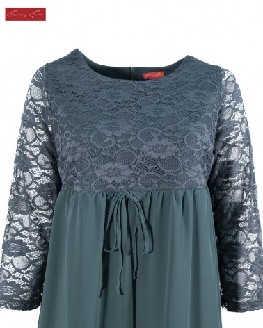 FRANCES FERRI: VESTITO CORPETTO E MANICHE PIZZO