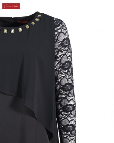 FRANCES FERRI: VESTITO MANICHE PIZZO