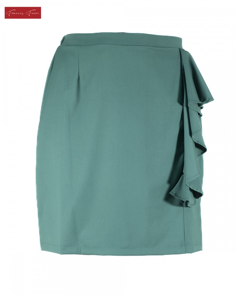 FRANCES FERRI: GONNA MINI SVASATA CON JABOT