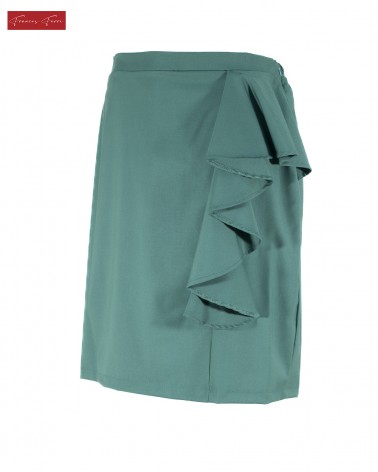 FRANCES FERRI: GONNA MINI SVASATA CON JABOT