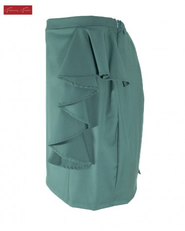 FRANCES FERRI: GONNA MINI SVASATA CON JABOT