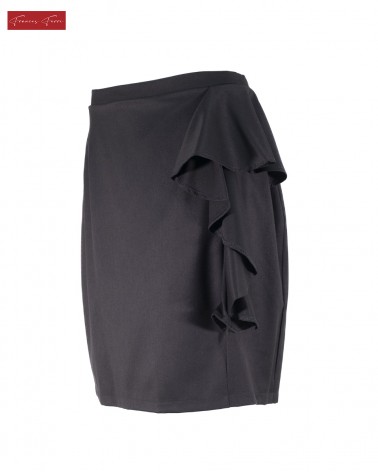 FRANCES FERRI: GONNA MINI SVASATA CON JABOT