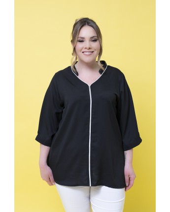 BLUSA MANOSETA PROFILO PELLE