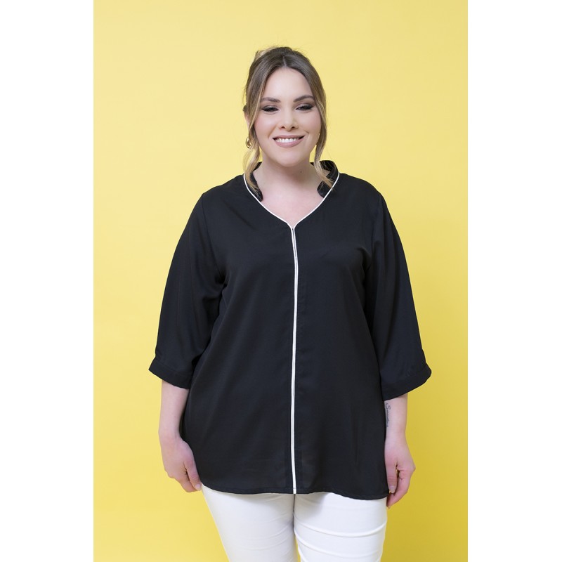 BLUSA MANOSETA PROFILO PELLE