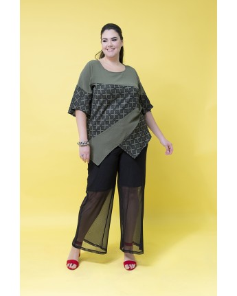 PANTALONE RETE FODERATO