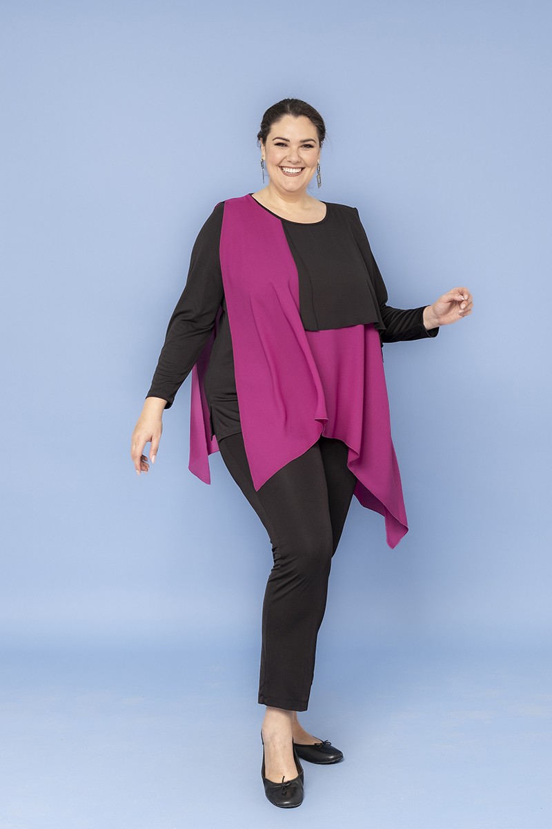 FRANCES FERRI: COMPLETO GEORGETTE BICOLORE