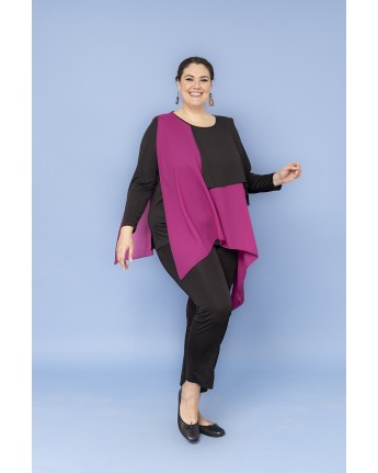 FRANCES FERRI: COMPLETO GEORGETTE BICOLORE