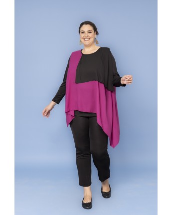 FRANCES FERRI: COMPLETO GEORGETTE BICOLORE