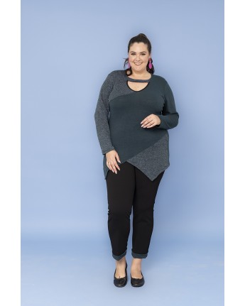 MAGLIA LUREX FASCIA COLLO