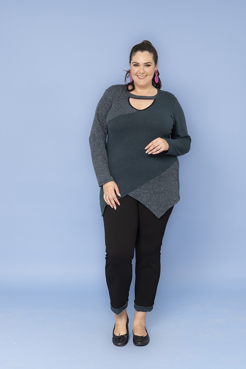 MAGLIA LUREX FASCIA COLLO
