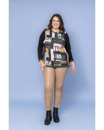 MAGLIA FANTASY CON POLSI IN CONTRASTO