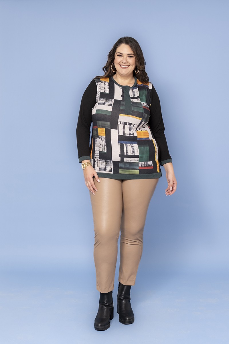 MAGLIA FANTASY CON POLSI IN CONTRASTO