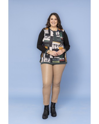 MAGLIA FANTASY CON POLSI IN CONTRASTO