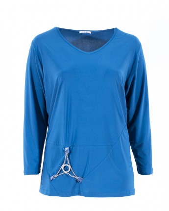 MAGLIA ITJ SCOLLO A V E GIOIELLO