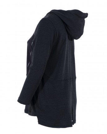 MAGLIA CAPPUCCIO PIOGGIA STRASS