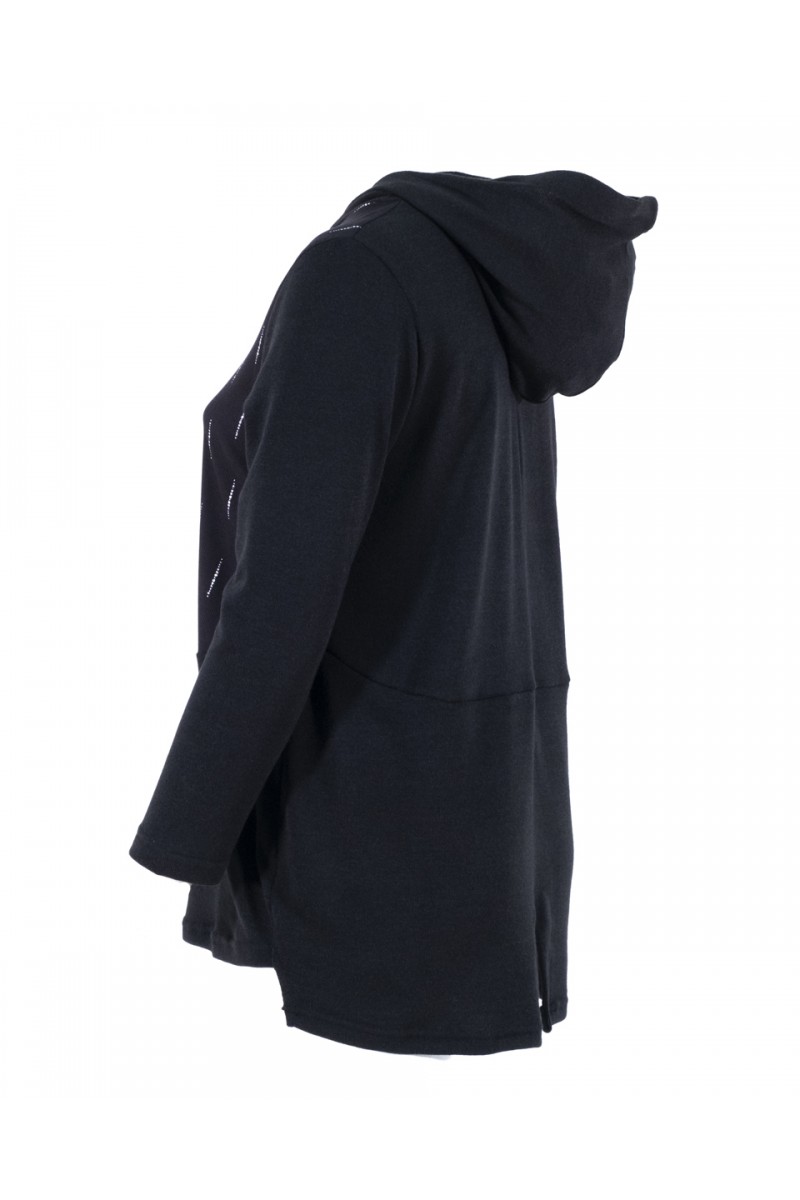 MAGLIA CAPPUCCIO PIOGGIA STRASS