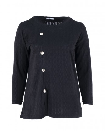 MAGLIA TRECCIA 4 BOTTONI