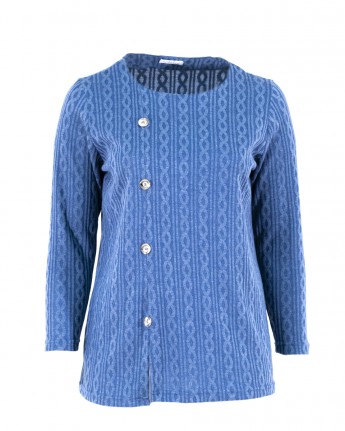 MAGLIA TRECCIA 4 BOTTONI