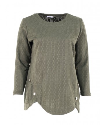 MAGLIA TRECCIA 6 BOTTONI
