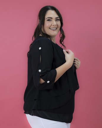 TWINSET GEORGETTE CON CANOTTA