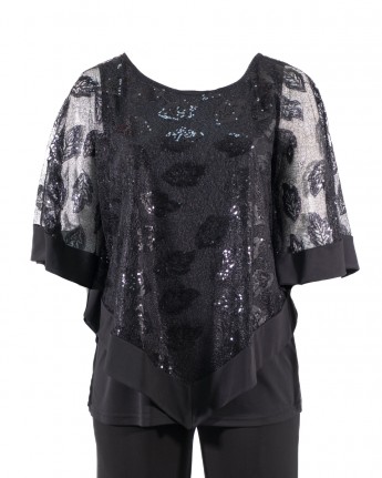 COMPLETO PONCHO PAILLETTES