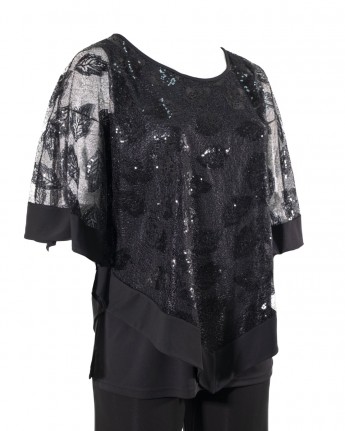 COMPLETO PONCHO PAILLETTES