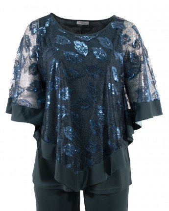 COMPLETO PONCHO PAILLETTES