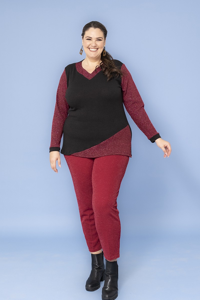 MAGLIA BICOLORE LUREX