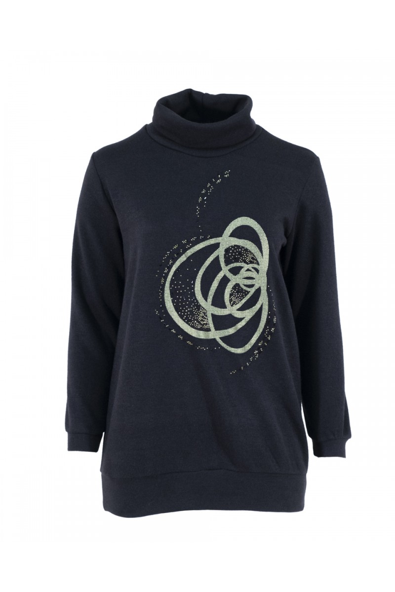 MAGLIA COLLONE E STRASS