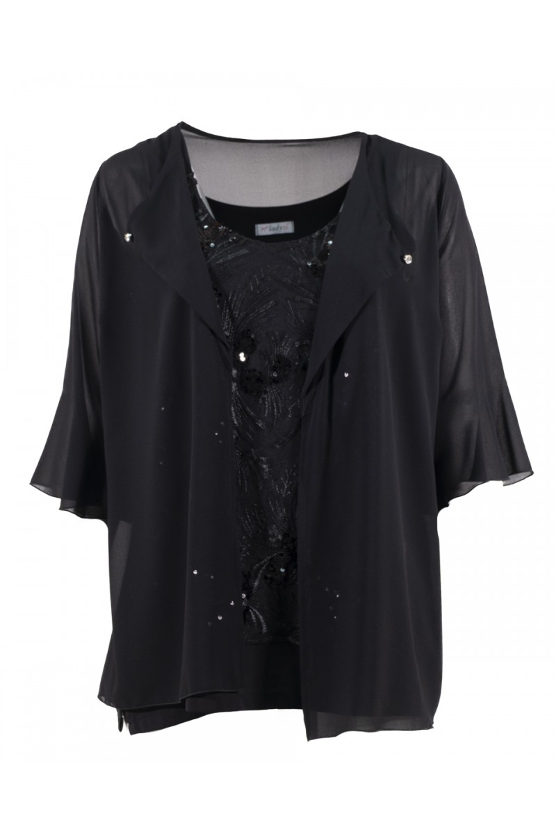 TWIN-SET TOP PAILLETTES