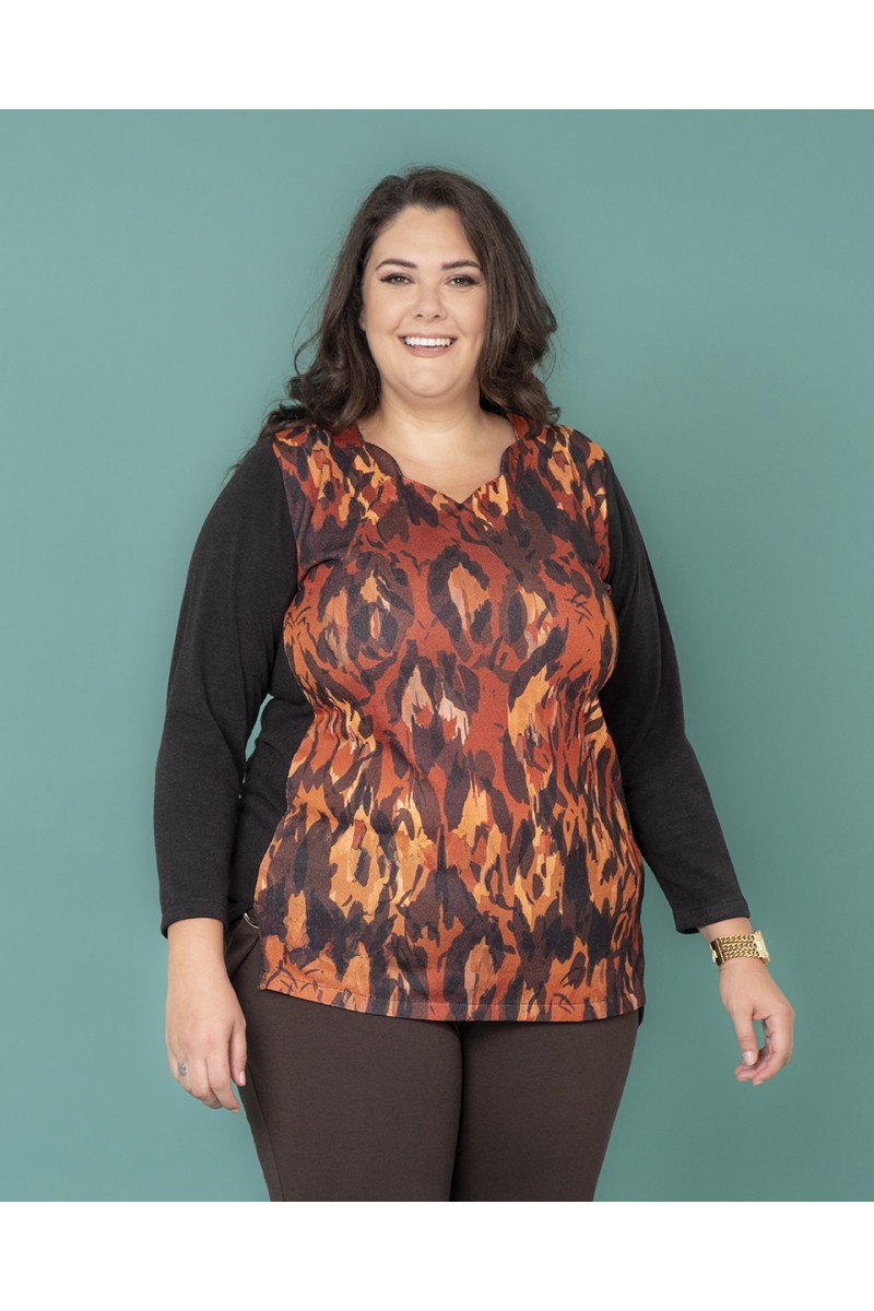 MAGLIA FANTASY SCOLLO ZIG ZAG