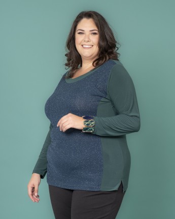 MAGLIA GLITTER GIROCOLLO