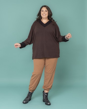 MAGLIA COLLO POLSO ECOPELLICCIA