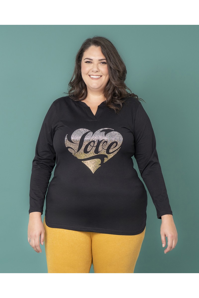 MAGLIA "LOVE" STRASS