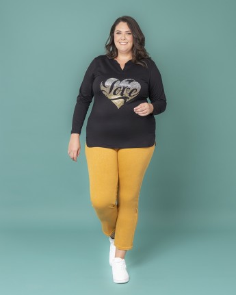 MAGLIA "LOVE" STRASS