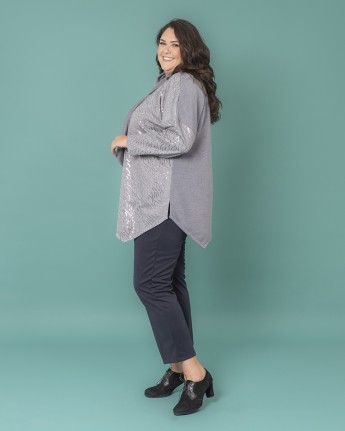 MAGLIA COLLO SCIARPA PAILETTES