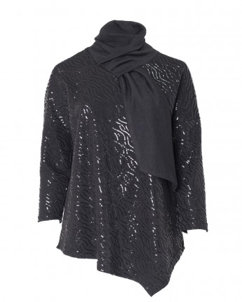 MAGLIA COLLO SCIARPA PAILETTES