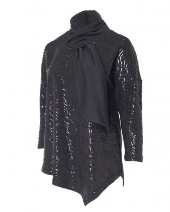 MAGLIA COLLO SCIARPA PAILETTES