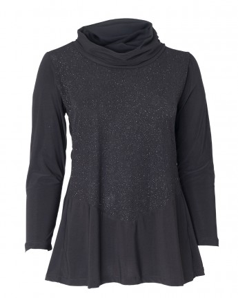 MAGLIA GLITTER COLLO ANELLO