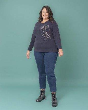 MAGLIA FIORE STILIZZATO