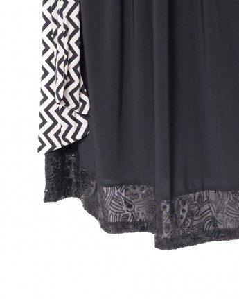 GONNA PAILETTES E CINTURA POIS