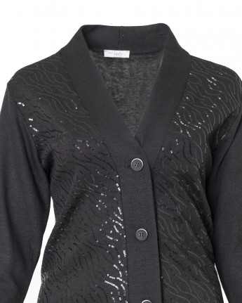CARDIGAN PAILETTES 4 BOTTONI