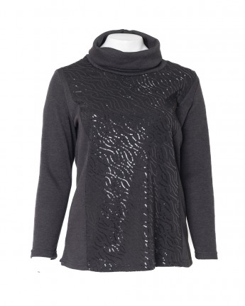 MAGLIA COLLO ANELLO PAILLETTES