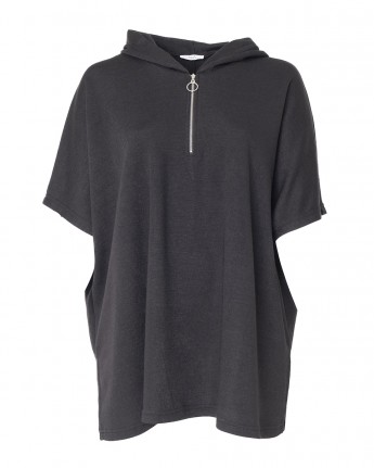 PONCHO CAPPUCCIO E ZIP