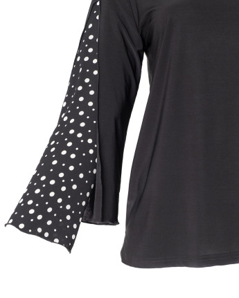 MAGLIA POIS DOPPIA MANICA